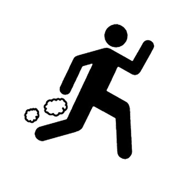 

16*15.4cm new style farting runner car sticker funny personality car vinyl graphics decals accessories decorative jdm