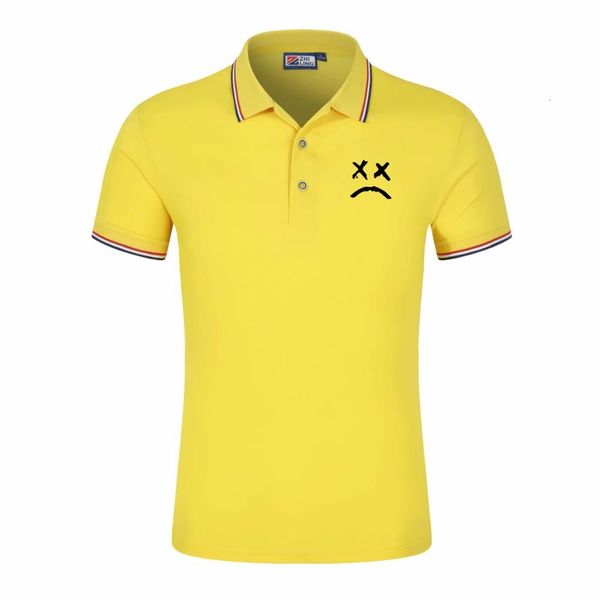 

brand quality cotton men printed polo shirt casual patchwork clothing men's summer new short-sleeved top, White;black