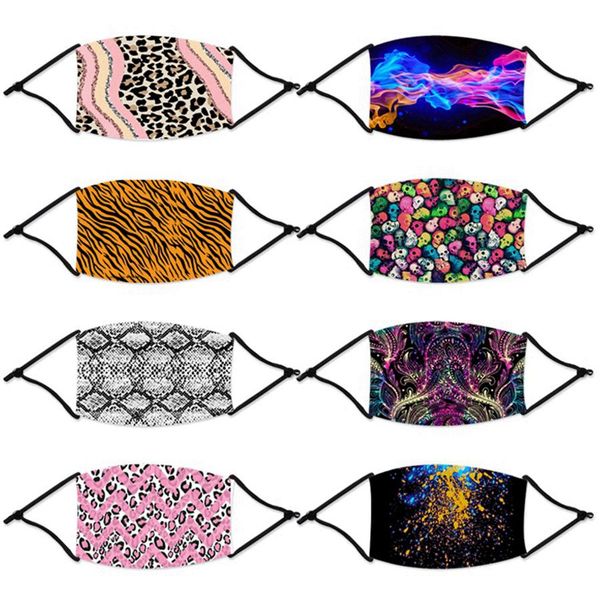 

leopard pm2.5 face masks kids washable dustproof adjustable mask outdoor leopard skull print mouth masks 8 styles