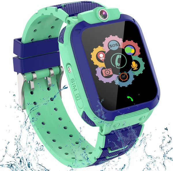 

children's gps smart watch mobile phone, suitable for boys and girls - waterproof gps locator smart watch mobile phone, with 2-way call