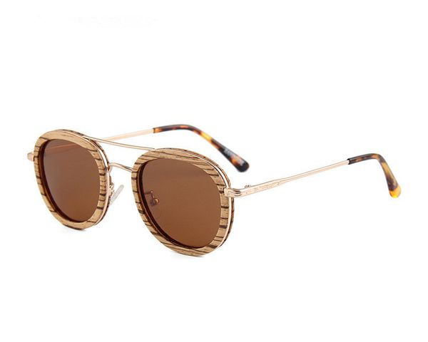 

round ebony wood sunglasses polarized lens custom