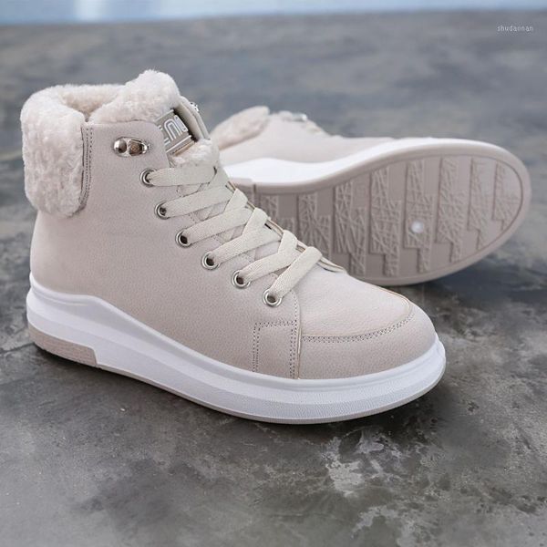 

boots women boot 2021 fashion snow botas mujer shoes winter warm fur ankle for shoes1, Black
