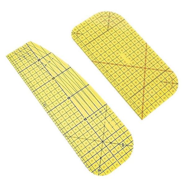 

2 pieces ironing ruler patchwork sewing tool diy sewing supplies measuring tool tailor ruler 7.8 inch and 11.8 inch, Black
