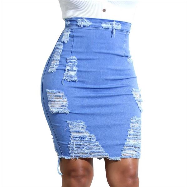 

denim skirt summer 2021 high waist hollow out mini jean skirt streetwear casual a line women demin faldas mujer moda 2021, Black