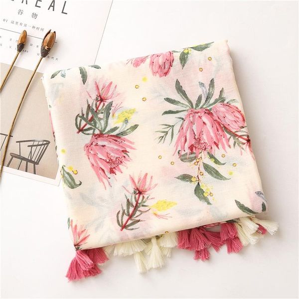 

ethnic hijab scarf 2020 women autumn spring spain style boho hippie long print head scarf ladies office work scarves, Blue;gray