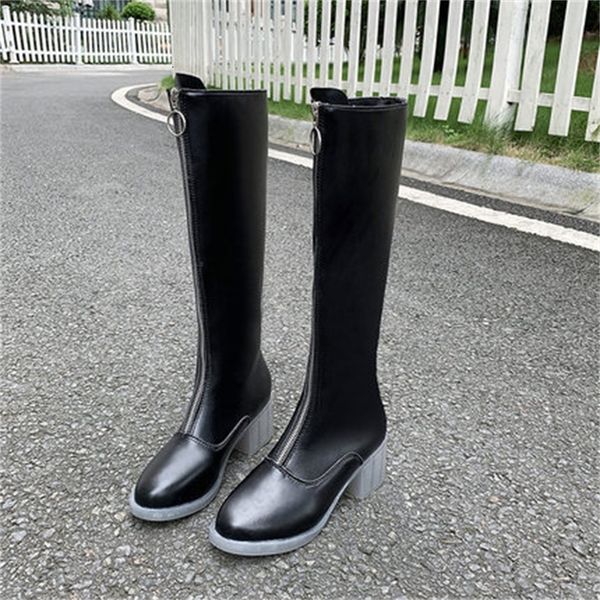 

new black 2021 army british women's springfall front zip pale crystal knight lower knee high boots 6d0m
