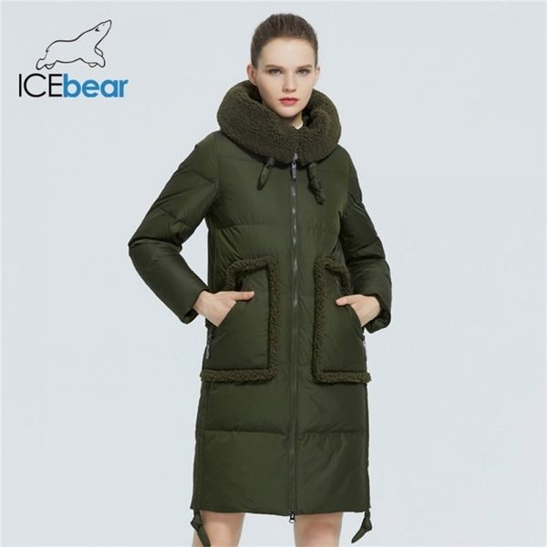 

icebear winter casual and warm women's parka fashionable high-end ladies cotton-padded clothing gwd20126i 201217, Black
