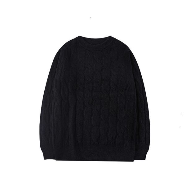 

2021 new winter new couple sweaters casual korean streetwear pullovers woman sweater fashion solid color man clothing 5io4, White;black
