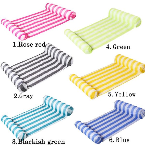 

water hammock lounger pool float floating sleeping bed inflatable air mattress recliner swim pool water play toy wmtcur