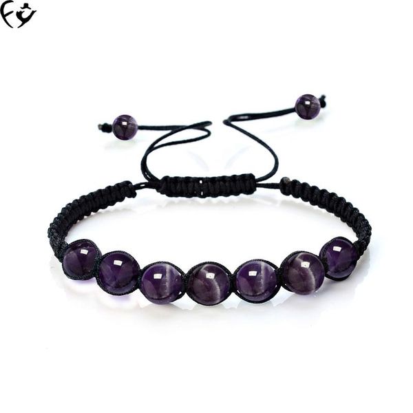 

beaded, strands energy natural stone hand woven bracelet fangy17072003, Black