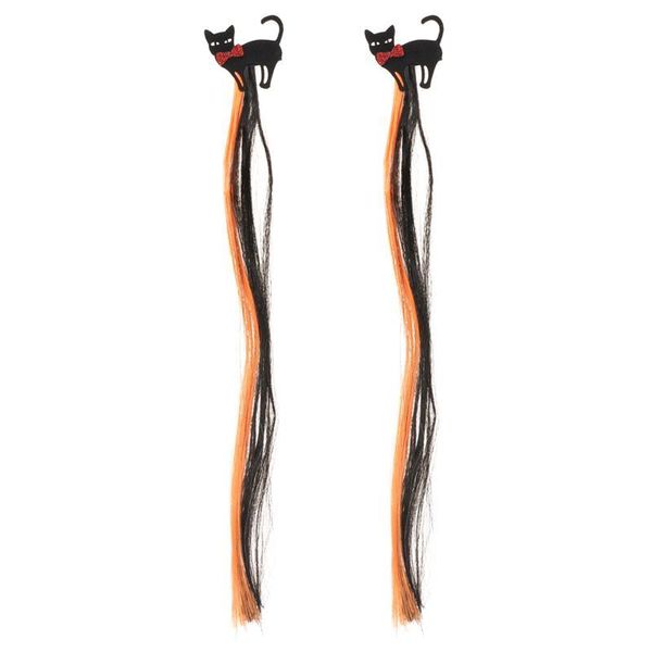 

2pcs children headwear halloween girls' hair clips practical and fashion hairpin colorful periwig halloween hair clips for kid wmtdsh