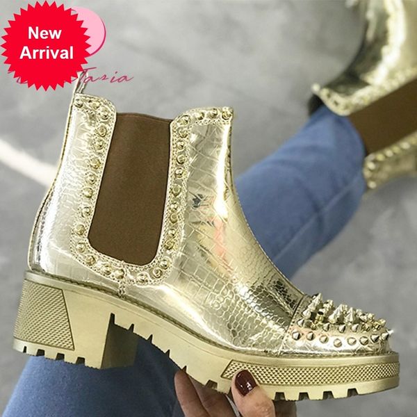 

2021 the new new fashion laeies chunky ankle toe rebite boots women daily shoes woman ej5c, Black
