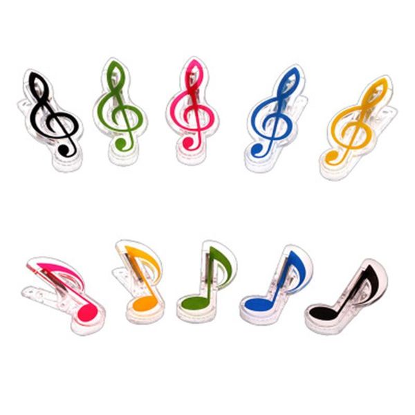 

1 pcs plastic music book page clip book note clip treble clef bookmarks piano clamps
