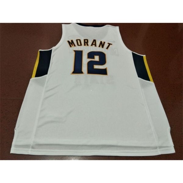 

raremen #12 morant murray state college vintage jersey size s-4xl or custom any name or number jersey, Black