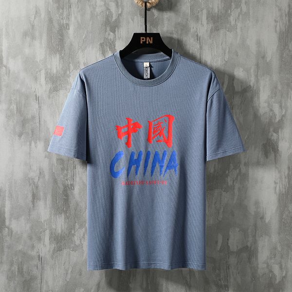 

2021 summer new china t cotton the neck man's short sleeve hip hop shirt homme t-shirts hombre k321 kcg7, White;black