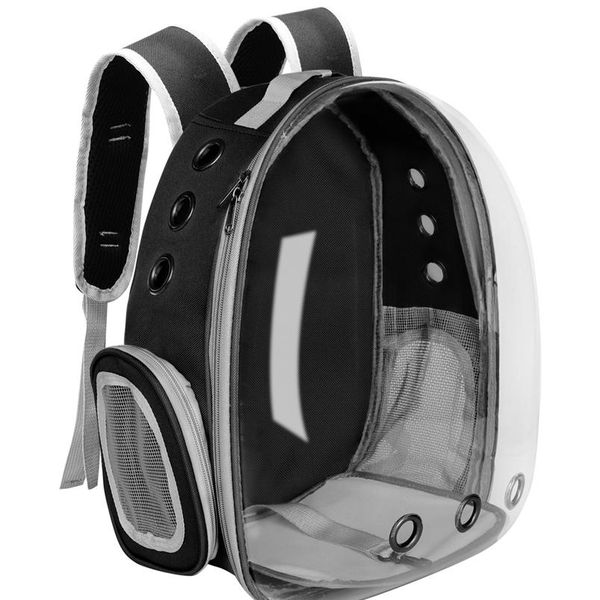 

portable cat carrier bag breathable pet small dog cat backpack outdoor travel space capsule cage transparent space pet jllezo