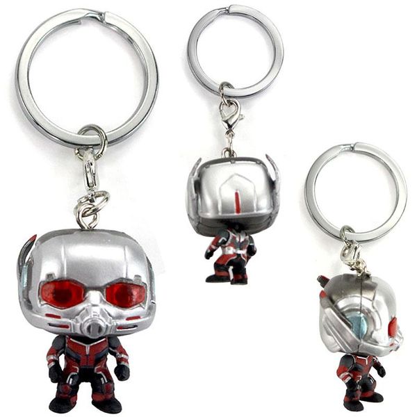 

ant man anime keychain cartoon hero key cover key ring kids toys trinkets party gift, Silver