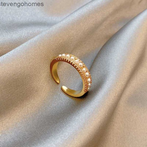 

cool pearl luxury round personality light wind simple small plain ring, Silver