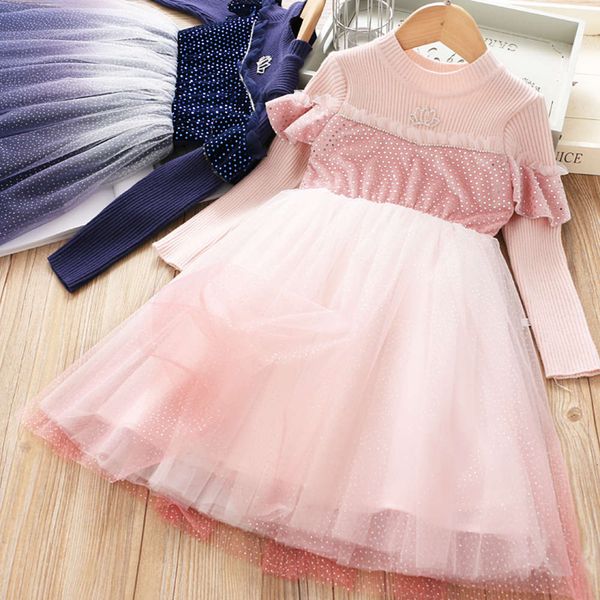 

sle princs 2020 foreign winter girl's gradient mh drs children's wool stitching skirt qebuhoxf, Red;yellow