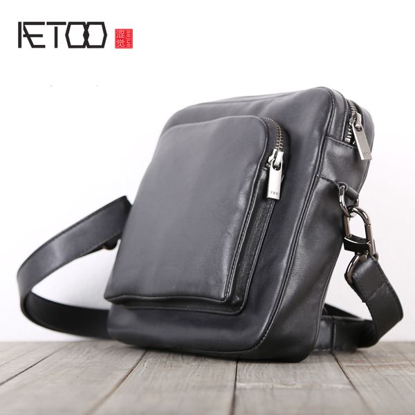 

hbp aetoo leather handmade single shoulder oblique cross baotou layer cowhide casual bag fashion men bag