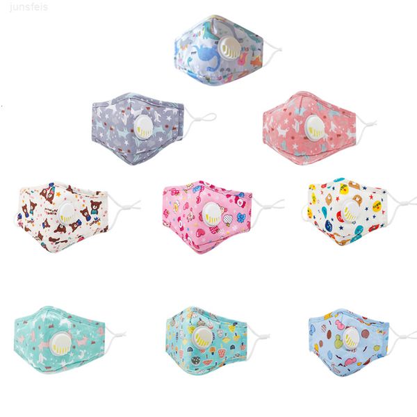 

design child kids cartoon animals boys girls white valve mouth mask anti pollution print fox bear breathable face masks