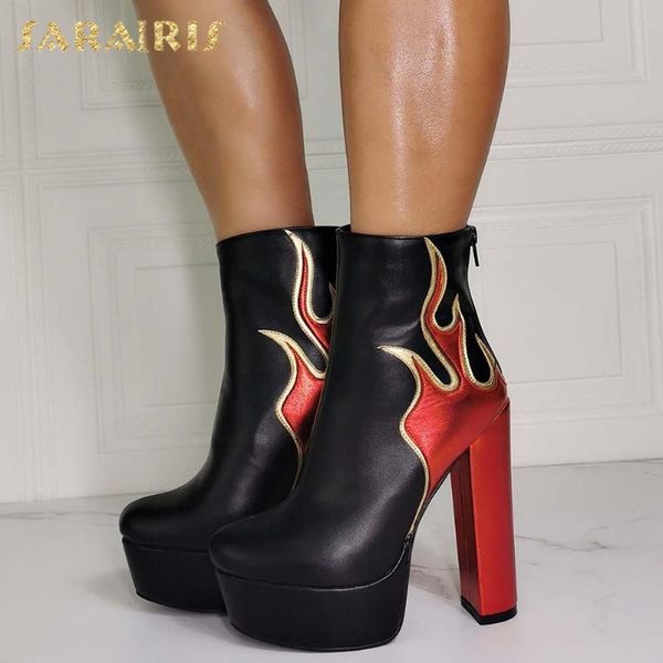 

sarairis 2021 new arrivals platform luxury boots women shoes zipper super high heels ins trendy shoes ladies, Black