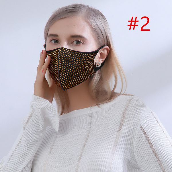 

bling diamond washable reusable care fashion shield sun color gold elbow sequins designer party masks shiny face mask 10pcs