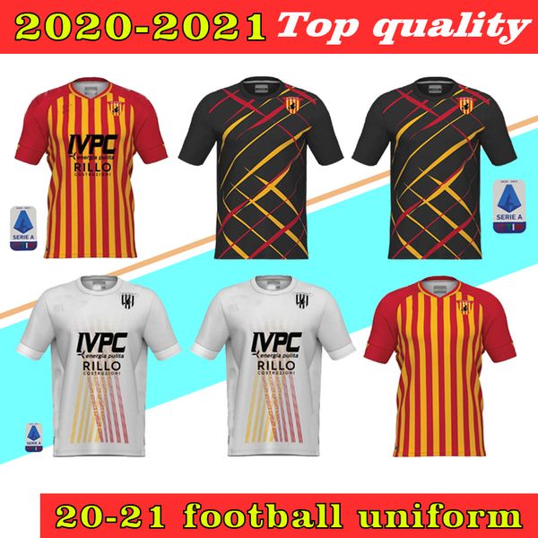 

new benevento calcio 2020 21 soccer jerseys special version lapadula i.falque viola caldirola men uomini vestiti da football uniforms, Black;yellow