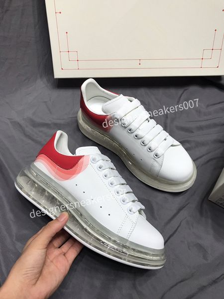 

2021top new Men Shoes Fashion Women Shoes Men's Leather Lace Up Platform Oversized Sole Sneakers White Black Casual Shoes gp190801