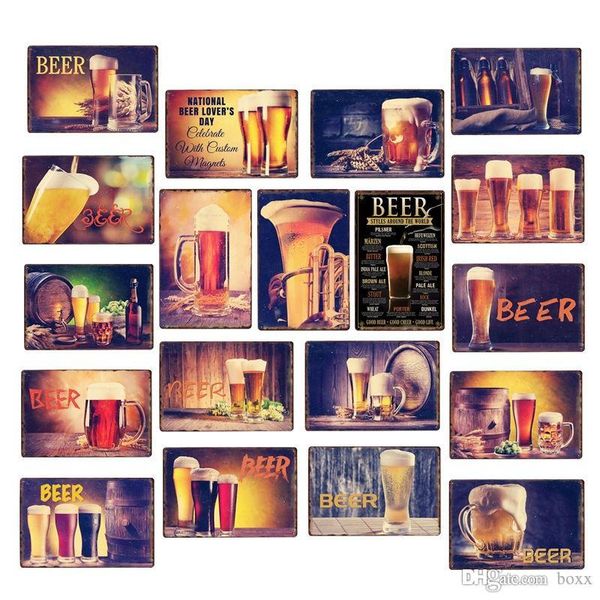 

size 20x30cm new beer signs bar wall decorative plaque vintage metal plates retro posters pub art home decor wholesae