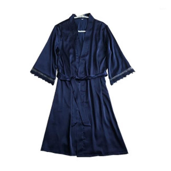 

fashion spring summer dress silk robe women's pajamas bathrobe dressing gowns female lingerie spa robe kimono sleepwear, Black;red