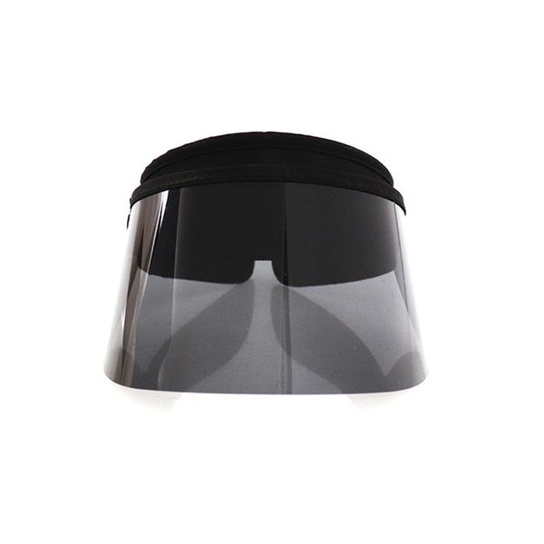 

wide brim hats wholesale black transparent sunglasses sun protection uv short plastic visor hat, Blue;gray