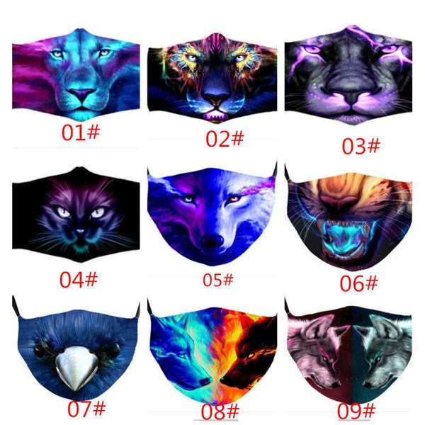 

high definition 3d expressions printing fashion animal dust personality creativity men and women designer mask dwa73