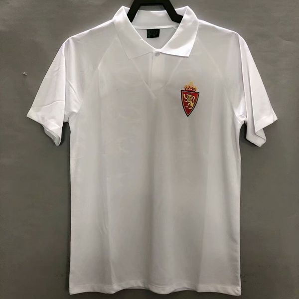

1994 1995 real zaragoza retro classic soccer jersey 94 95 home poyet pardeza nayim higuera vintage football shirt s-2xl, Black;yellow
