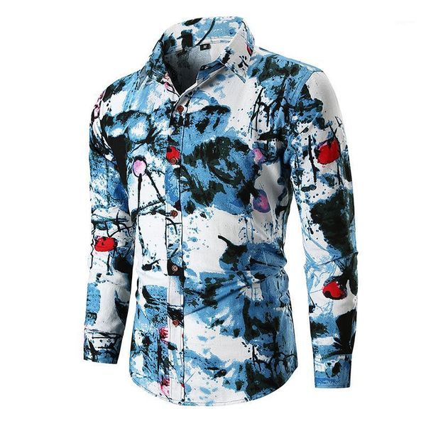 

fashion men shirt casual print camisa social masculina slim home shirts chemise homme classic hawaiian shirts men1, White;black