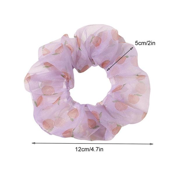 

летний органза жеренки женщины прекрасный персик печатные волосы веревочки девушки держатель держатель для волос аксессуары для волос эласти