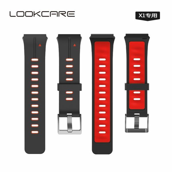 

luge x1 smart bracelet with green, red and blue links