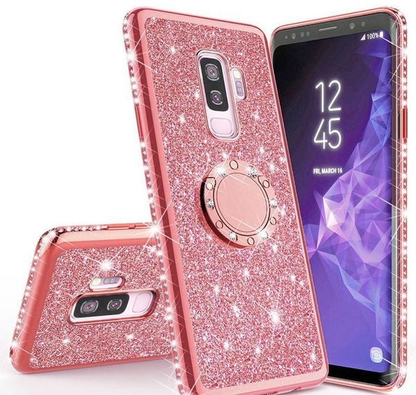 

сияющий блеск магнитный палец чехол для samsung galaxy s10 s10e s8 s9 plus a5 a7 2018 a6 a8 примечание 8 9 10 bling 36 sqclor home2006
