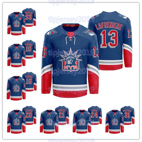 

new york rangers 2021 classic edition liberty royal jersey alexis lafreniere artemi panarin kaapo kakko pavel buchnevich mika zibanejad, Black
