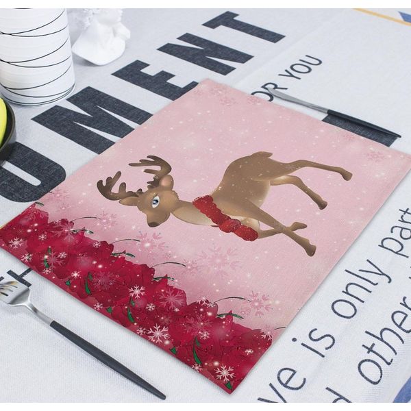

merry christmas cup mat 4232cm nordic happy christmas deer placemats kitchen dining table decoration table napkins mat for f wmtvlp