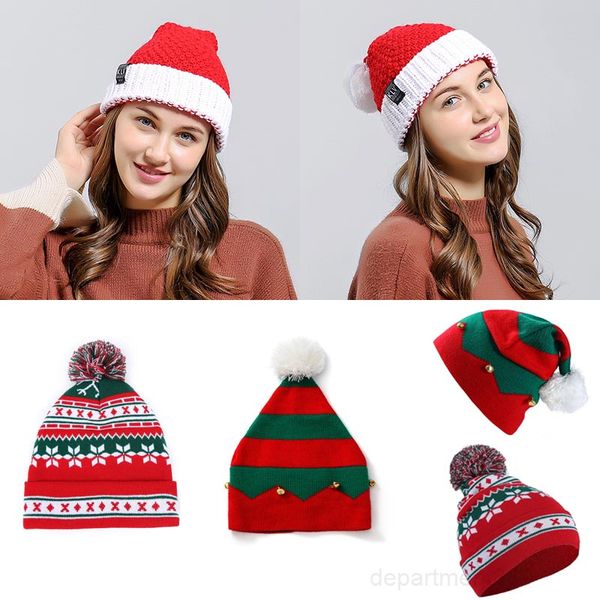 

snowflake xmas knitted decoration christmas woolen hat and child owa890