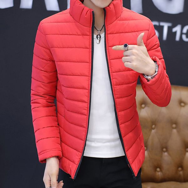 

men's winter coat slim small thiened light down cotton padded jaet, Black