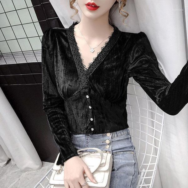 

bella philosophy wonder autumn long sleeve v neck shiny blouse shirts vintage female lace pullovers office lady metallic 1, White