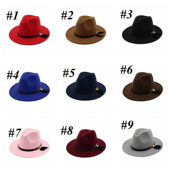 

men's fedora hat for gentleman woolen wide brim jazz church cap band wide flat brim jazz hats stylish trilby panama capslls335, Blue;gray