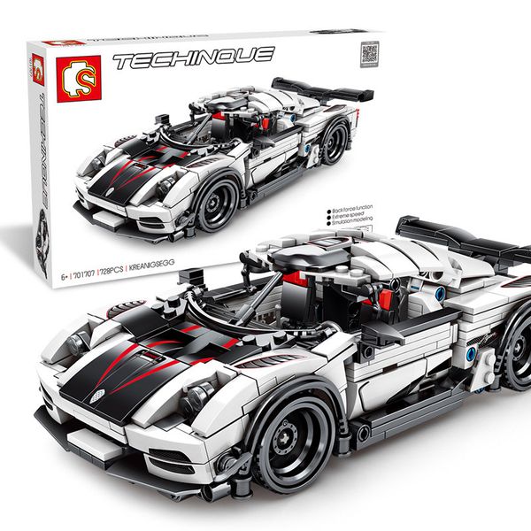 

koenigsegg block car block supercar toys mechanical technology series simulation of high-speed drift car 2021 sell gift of the friend