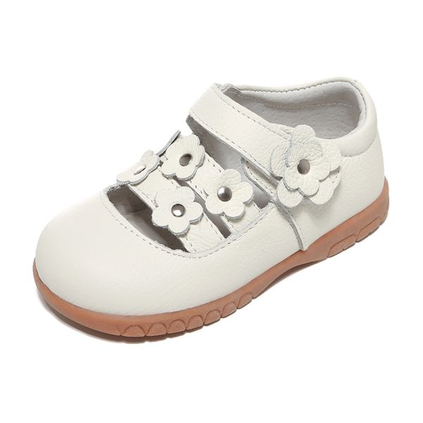 

girls shoes genuine leather white mary jane small flowers children shoes little kids shoe for christenning wedding formal wear y201028, Black;red