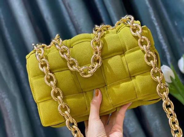 

2020 new design cowhide chain shoulder bags handbag women's messenger bag leisure temperament pleated plaid women autumn winter style s