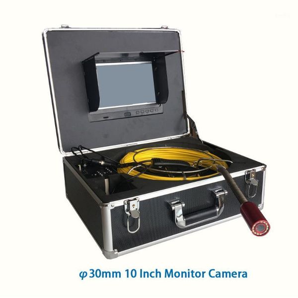 

cameras 30mm auto self leveling camera head 7 inch monitor sewer drain pipe inspection with dvr recorder and meter counter1