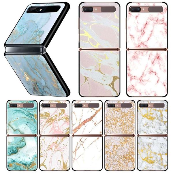 

gold marble collage pink for samsung phone hard shell galaxy z flip 5g case cover fall fundas coque capa