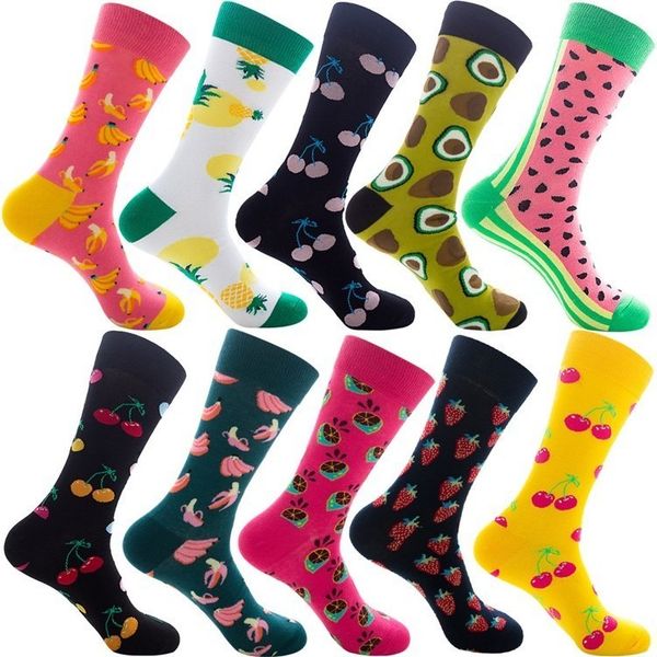 

10color combination christmas socks cartoon animal geometry printed socks casual fashionable fruit socks
